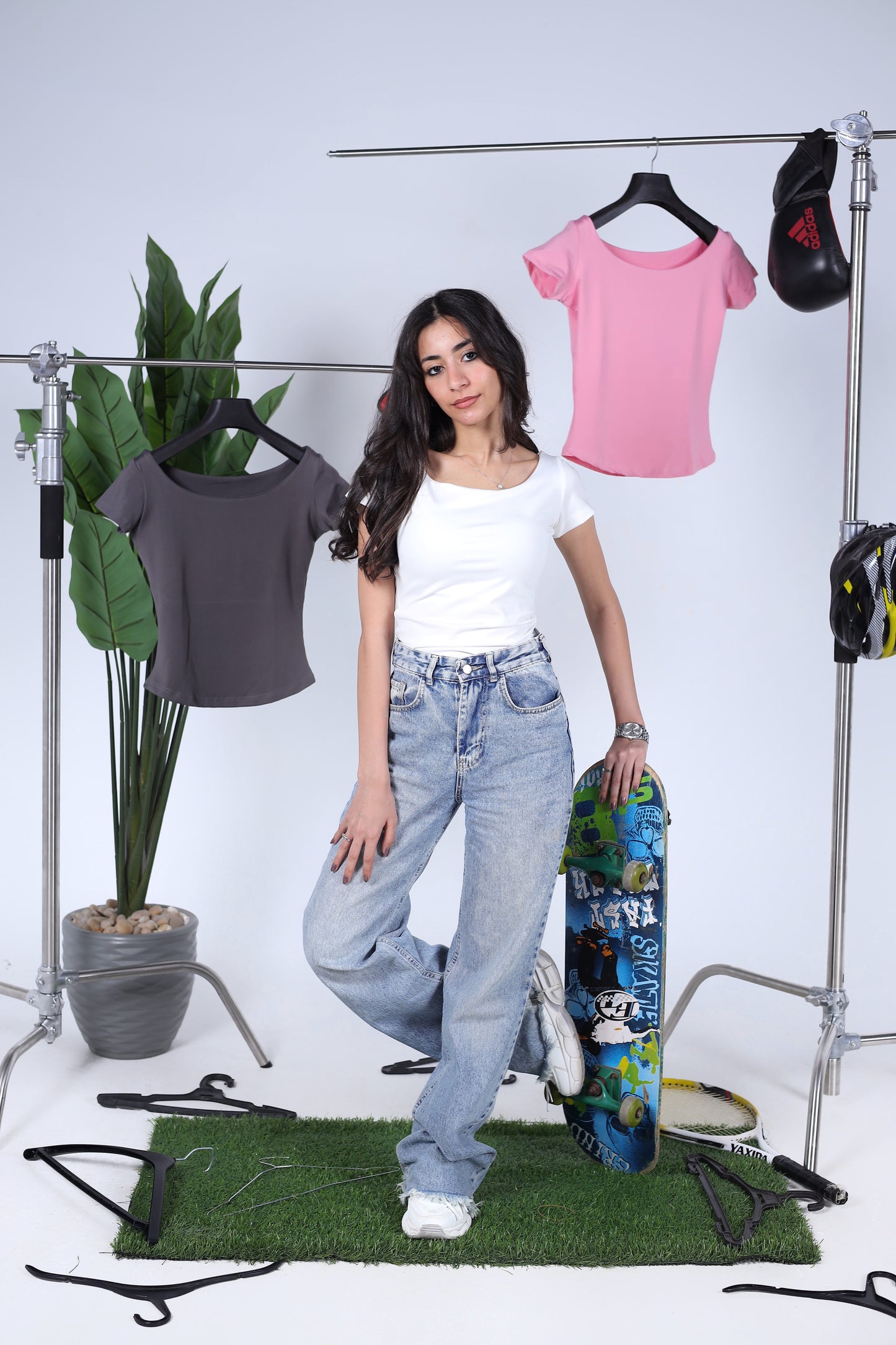 Wide Neck Short Sleeve